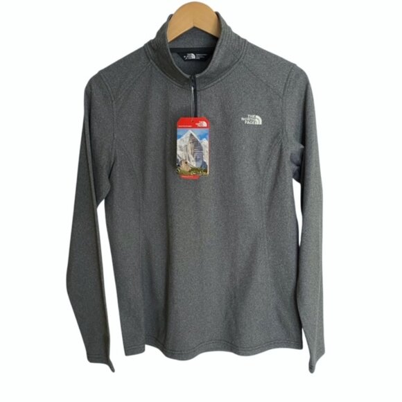 NWT The North Face Grey Tech Glacier 1/4 Zip Pullover Medium - Picture 1 of 3